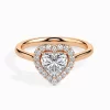 50 Pointer Heart Halo Diamond Welkin Ring