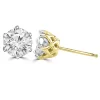 Criss Cross 1 Carat Solitaire Earrings