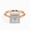 1CT Vivian Princess Halo Diamond Ring