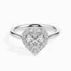 50 Pointer Heart Halo Diamond Welkin Ring