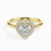 50 Pointer Heart Halo Diamond Welkin Ring