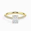 50 Pointer Emerald Diamond Solitaire Ring